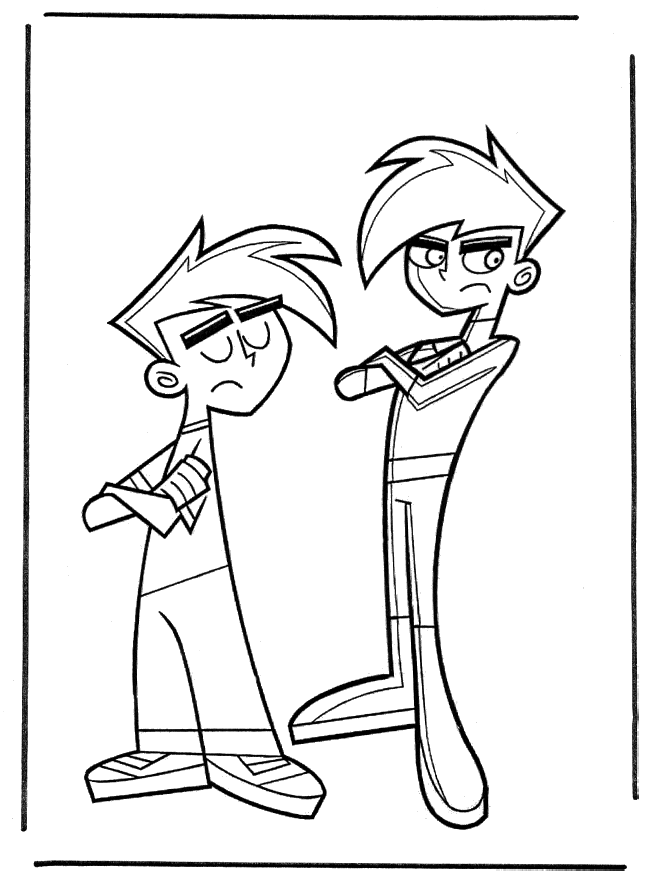 Plansa de colorat cu Danny Phantom 10 2